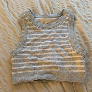 Striped Gray Kids Tank Top